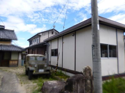 【外観】 | 大津市北小松502　店舗付住宅 | プレハブ1階建て　19.44㎡