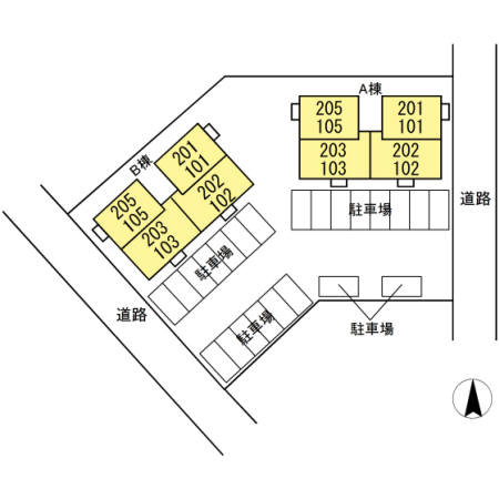 アスター若宮の区画図