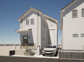 【外観パース】 | 寒川町岡田7丁目  1号棟 2期 | 建物完成時に異なる場合がありその際は現況優先となります