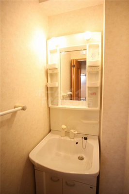 【洗面所】 | ボンジュール西九条 | スペースが確保できる洗面所です