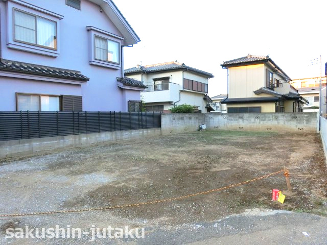 長作町　売地の外観|長作町　売地　建築条件なし　実籾駅徒歩１２分の立地　南東側公道面　約４３坪　