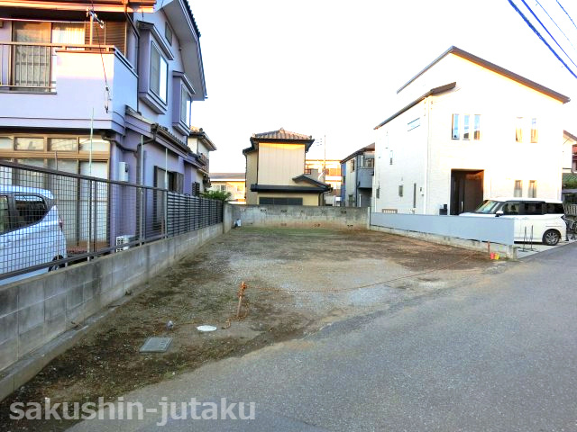 長作町　売地の外観|長作町　売地　建築条件なし　実籾駅徒歩１２分の立地　南東側公道面　約４３坪　
