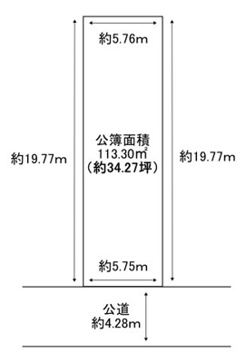 【区画図】 | 一乗寺庵野町　売土地