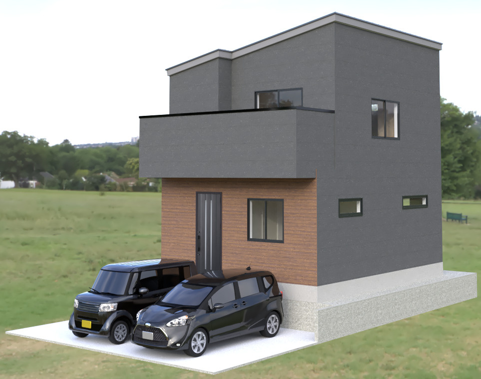 寺田大谷の外観パース|参考外観パース 　プラン１
参考建物価格：2140万円