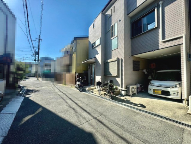 寝屋川市池田１丁目の前面道路含む現地写真