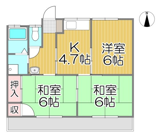 サンハイツ古城の間取り