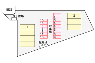 【駐車場】 | ベルソレイユⅡ | 駐車場