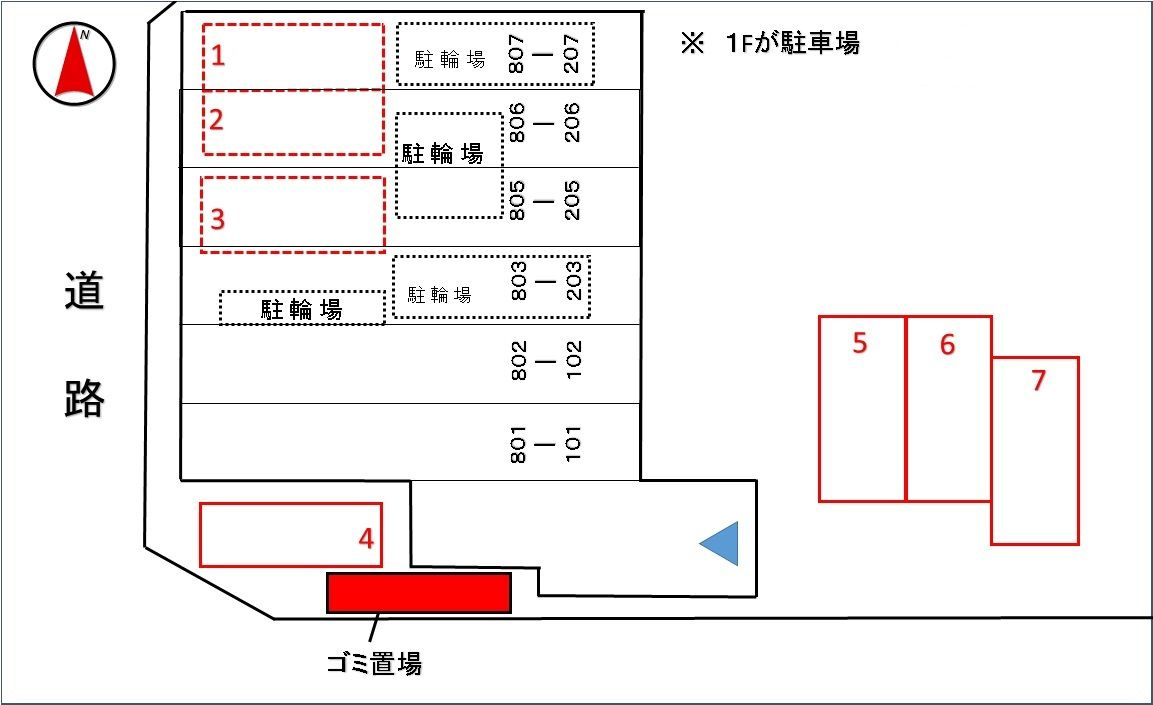 レジデンスＴＫ　吉田の駐車場
