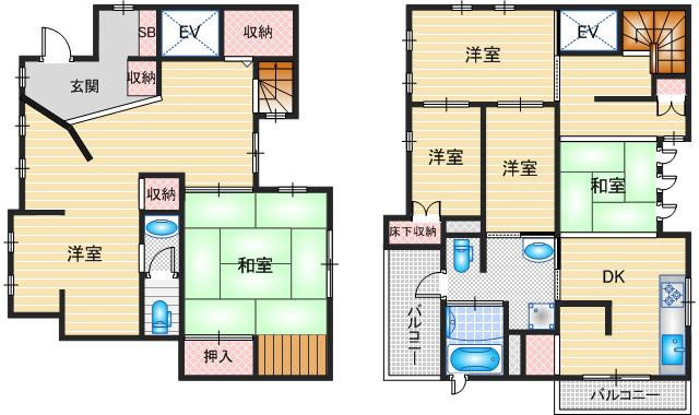 【間取り】 | 下穂積戸建