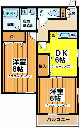 【間取り】 | コスモハイツA