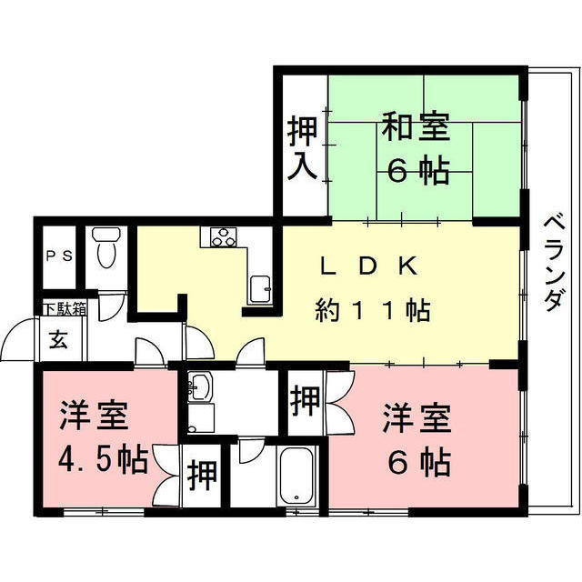 ナガラアンクレーの間取り