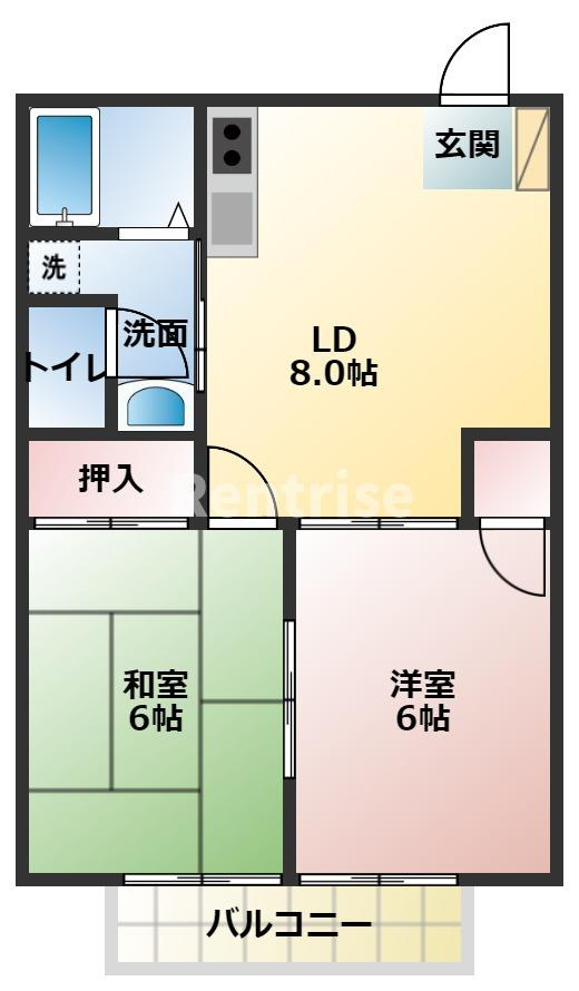 メゾン華Ⅰの間取り