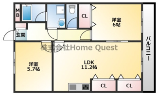 【間取り】 | 大県マンションⅡ
