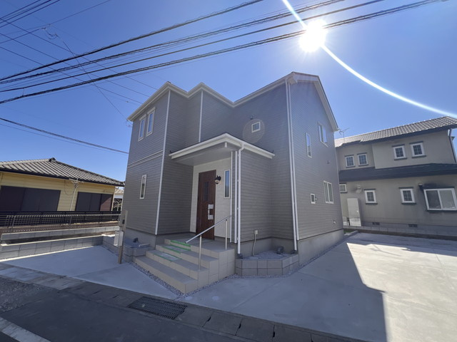 新築　高崎市中尾町3期　Heartful　Town　１号棟の外観|現地写真　完成しました！ご内覧等、お気軽にお問合せください♪　							
