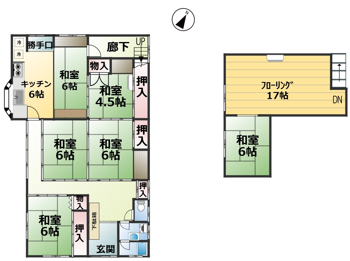 高島市マキノ町知内中古戸建の間取り