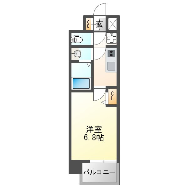 アドバンス大阪ヴェンティの間取り