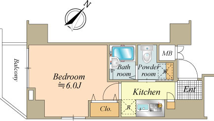 お風呂トイレ別のお部屋ですので、賃貸での需要も高く、投資としての継続も可能。