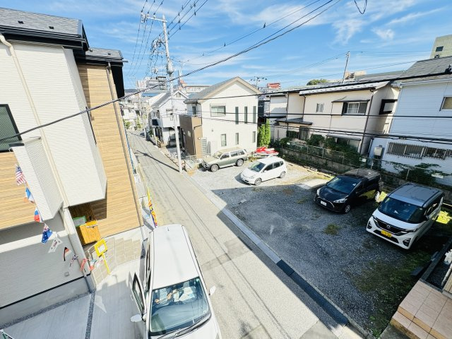 柏市あけぼの２丁目新築戸建【柏第一小学校：6分】の展望|バルコニーより道路側眺望