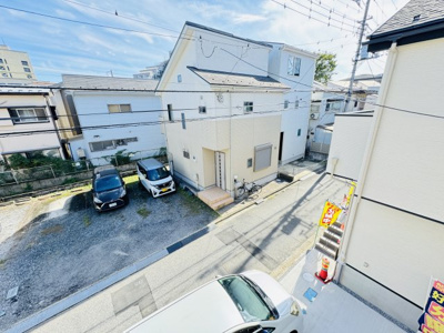 【展望】 | 柏市あけぼの２丁目新築戸建【柏第一小学校：6分】 | バルコニーより道路側眺望
