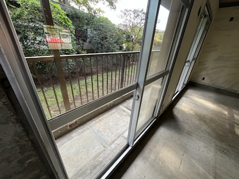 三田橋ポケットのバルコニー