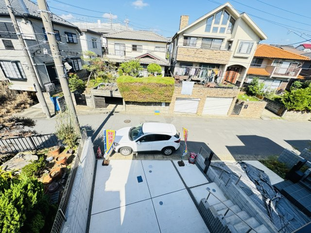 松戸市日暮新築戸建【松飛台小学校：2分】の展望|バルコニーより道路側眺望