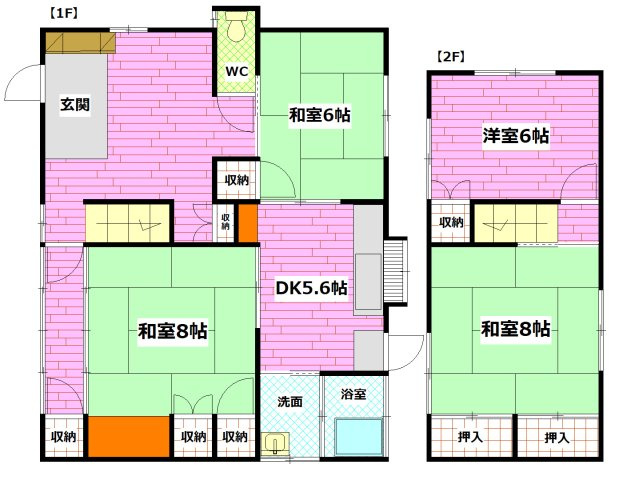浦田貸家の間取り