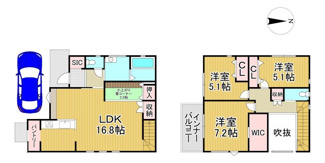 【間取り】 | 川西市清和台東2丁目4の5　5号地　新築一戸建て