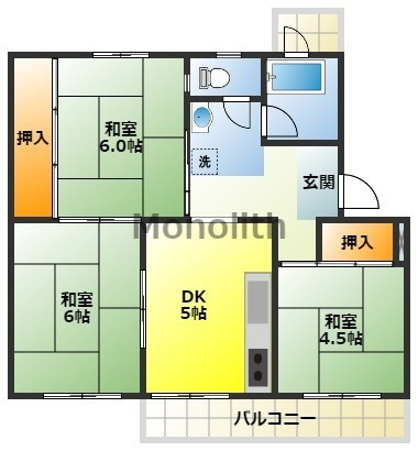 鶴山台7号棟の間取り