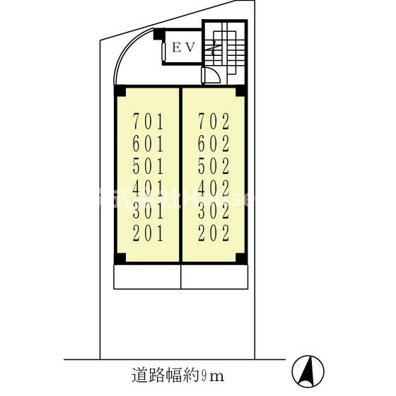 RISE COURT BWの区画図