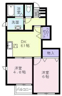【間取り】 | エーデルハイム　Ｂ