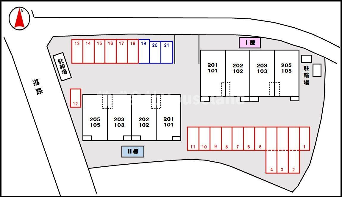 カーサ・フィオーレⅠの駐車場
