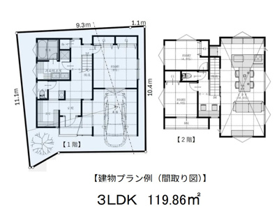 【参考プラン】 | 【桜新町駅４分】■仲介手数料３３０万円が無料！■土地面積１０２．９平米
