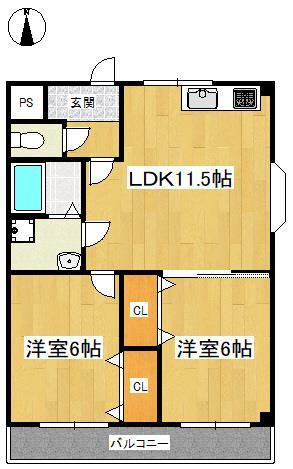 【間取り】 | ヴィラクレージュⅠ