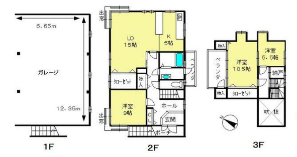 守山市岡町の店舗事務所の間取り