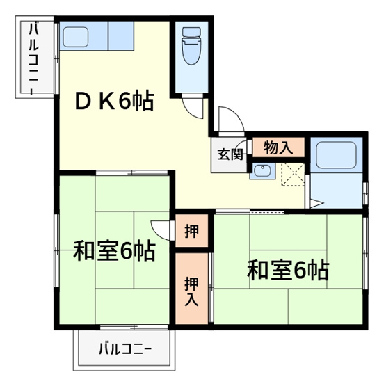 【間取り】 | ハイツ南桜ヶ丘
