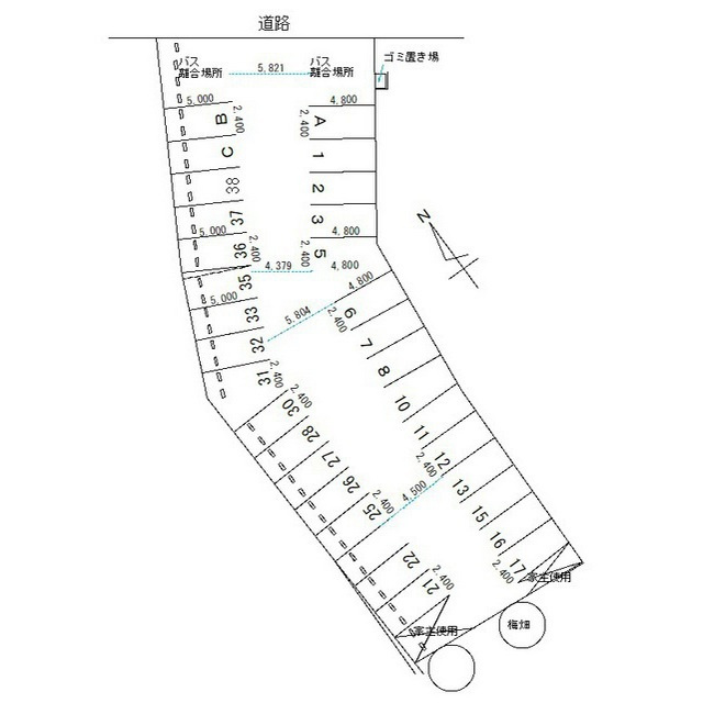 岐阜市則武中４丁目の駐車場の間取り
