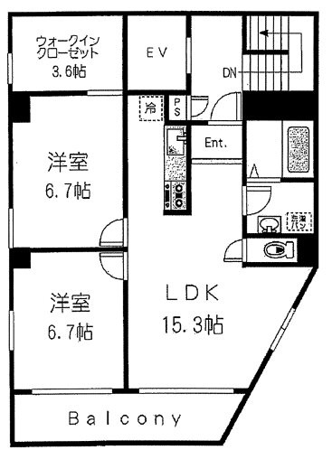 レシア六甲の間取り