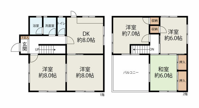 西脇市野村町　戸建の間取り