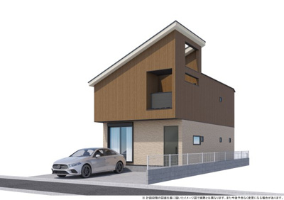 【外観パース】 | ◆高津区北野川新築住宅◆ | ◆令和7年2月完成予定です！周辺は緑を感じることのできる住環境。快適にお住まいいただく為の充実の設備。明るい室内を演出したデザイナーズハウスです。