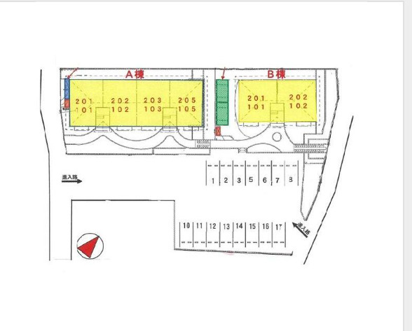 グランモアA棟・B棟駐車場