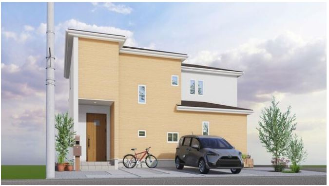 玉村町上之手3期（全1棟）1号棟の外観パース|外観パースです