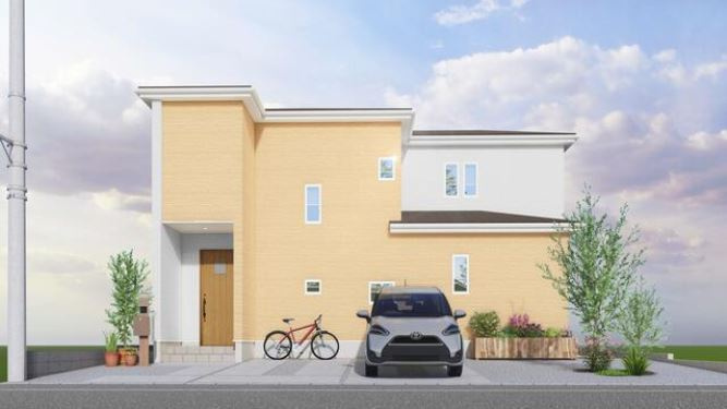 玉村町上之手3期（全1棟）1号棟の外観パース|外観パースです