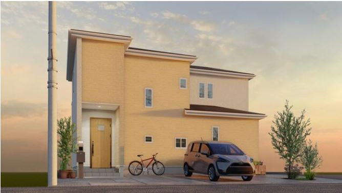 玉村町上之手3期（全1棟）1号棟の外観パース|外観パースです