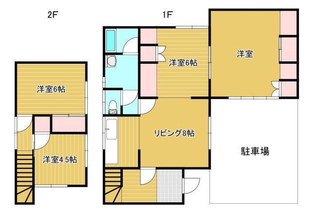 登別市幌別町6丁目28-3戸建の間取り