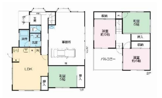 上尾市畔吉　中古一戸建の間取り