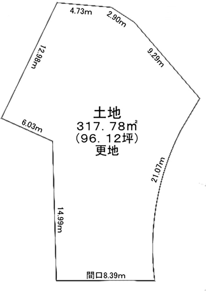 宇治田原町北堂山の土地図
