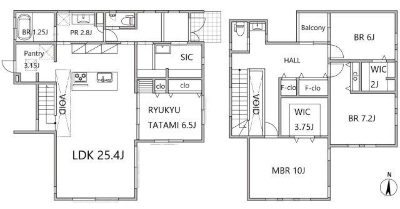 大磯町国府本郷　大型庭付き戸建の間取り