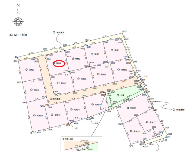 【土地図】 | シャルムプレイス北区梶尾町（全17区画） | ☆土地図☆　