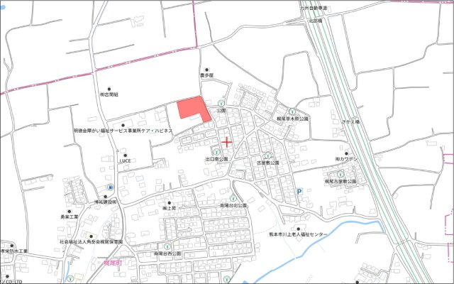 【地図】 | シャルムプレイス北区梶尾町（全17区画）