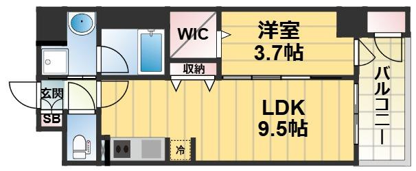 セイワパレス深江橋駅前の間取り